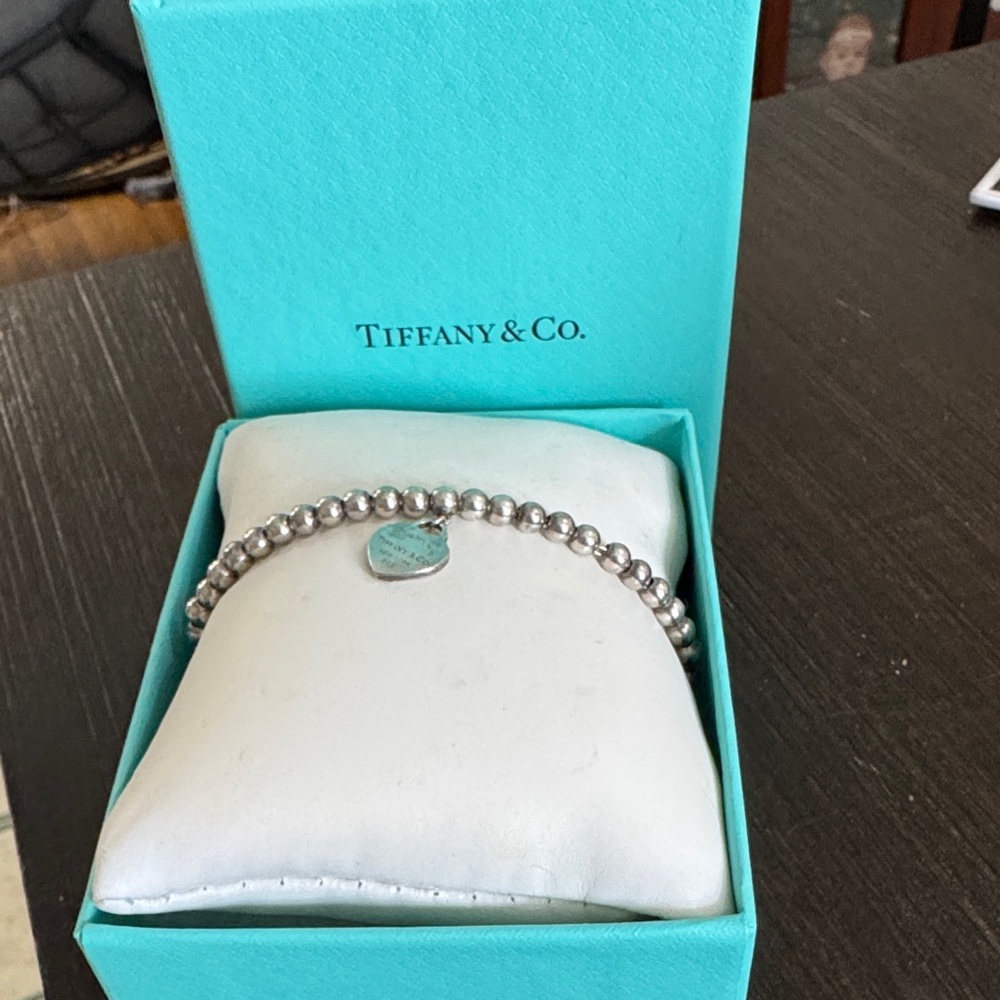 Tiffany & Co. Silver Bracelet with stainless Heart charm